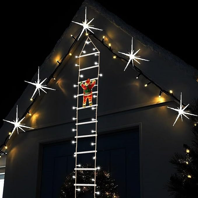 ESCALERA LED NAVIDEÑA CON PAPA NOEL