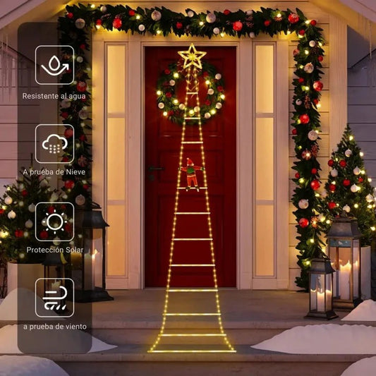 ESCALERA LED NAVIDEÑA CON PAPA NOEL