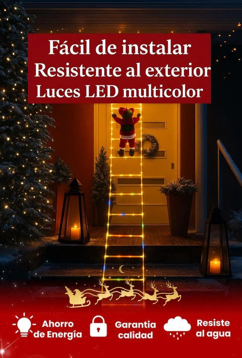 ESCALERA LED NAVIDEÑA CON PAPA NOEL